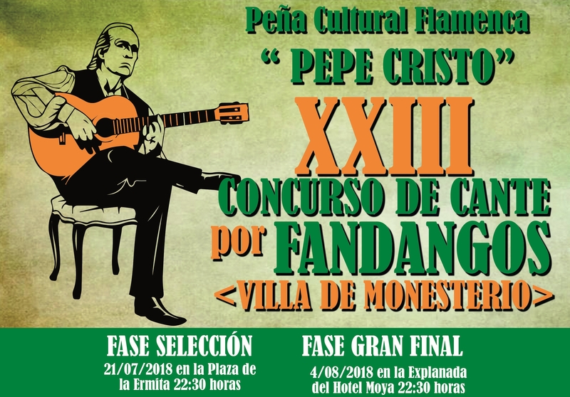 La Peña Cultural Flamenca `Pepe Cristo organiza el XXIII Concurso de Cante por Fandagos `Villa de Monesterio
