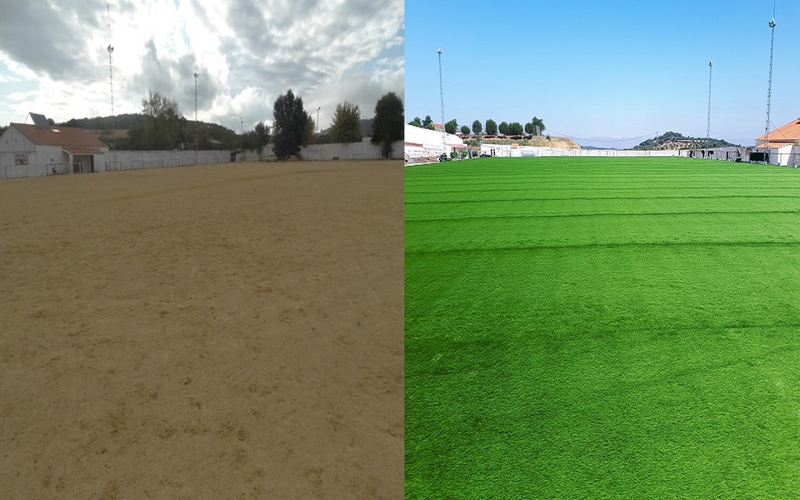 El nuevo campo de fútbol de Segura de León se inaugurará el 12 de agosto