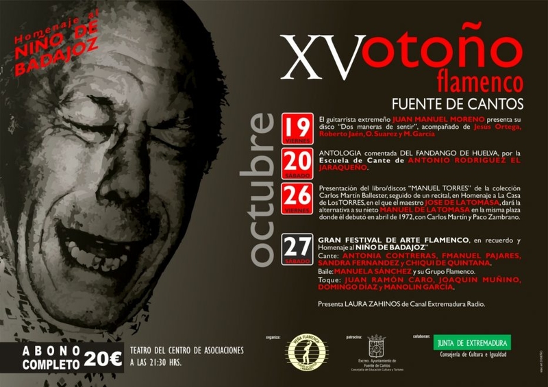 Fuente de Cantos presenta la XV edición del Otoño Flamenco