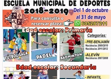 Cabeza la Vaca presenta las actividades de la `Escuela Municipal de Deportes 2018-2019