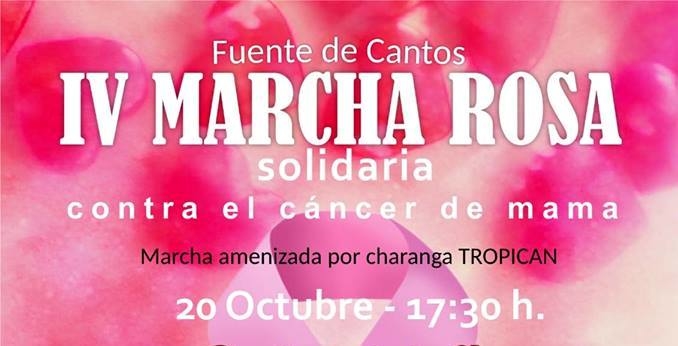 El Grupo de `Voluntariado AOEX de Fuente de Cantos celebra la `IV Marcha Rosa Contra el Cáncer de Mama