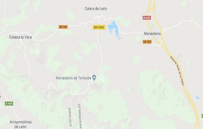 Fallece un varón de 46 años en Monesterio a causa de un accidente de tráfico