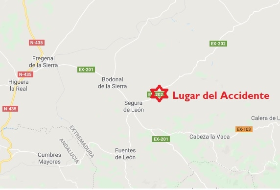Fallece un motorista de 41 años en un accidente en Segura de León