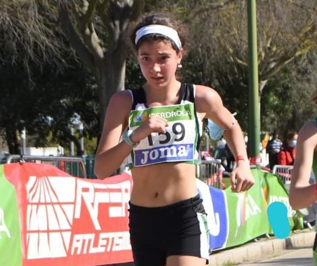 La atleta de Monesterio Claudia Ríos undécima en el Campeonato de España de 5km Marcha sub 16