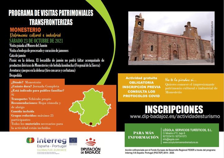 Monesterio acoge este próximo sábado la tercera de las visitas del II programa de Visitas Patrimoniales Transfronterizas