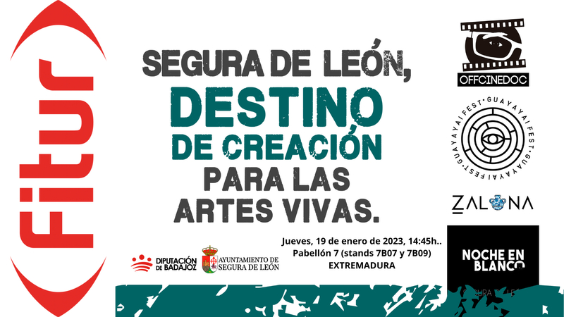 Segura de León presenta en FITUR la propuesta `Destino de creación para las artes vivas´