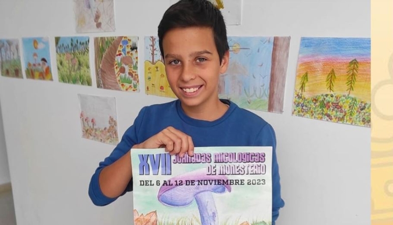 Diego Delgado Martínez gana el concurso de carteles de las Jornadas Micológicas de Monesterio