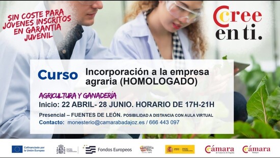 Curso de Incorporación a la empresa agraria en Fuentes de León