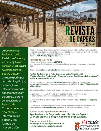 REVISTA CAPEAS SEGURA DE LEÓN - PRESENTACIÓN PUBLICACIONES