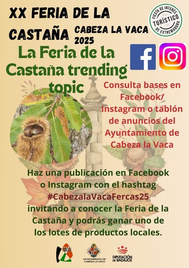 Concurso `La Feria de la Castaña trending topic´ en Cabeza la Vaca