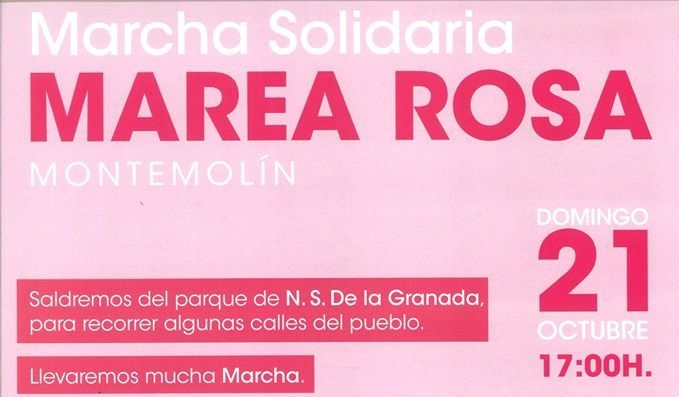 Anímate y colabora en la la Marcha Solidaria `Marea Rosa de Montemolín
