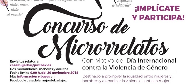 Concurso de Microrrelatos con motivo del Día Internacional contra la Violencia de Género