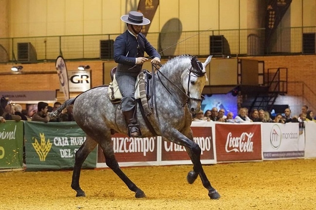 Álvaro Marrón Santamaría, de Fuentes de León, campeón de la Copa ANCC de Doma a la Vaquera en el SICAB 2018