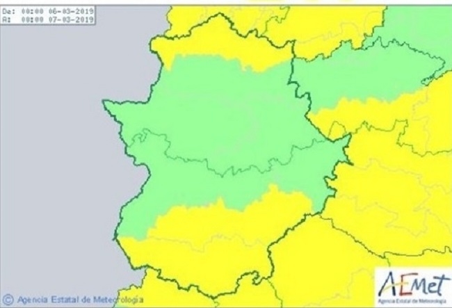 Alerta amarilla en el Sur de Badajoz por las fuertes rachas de viento