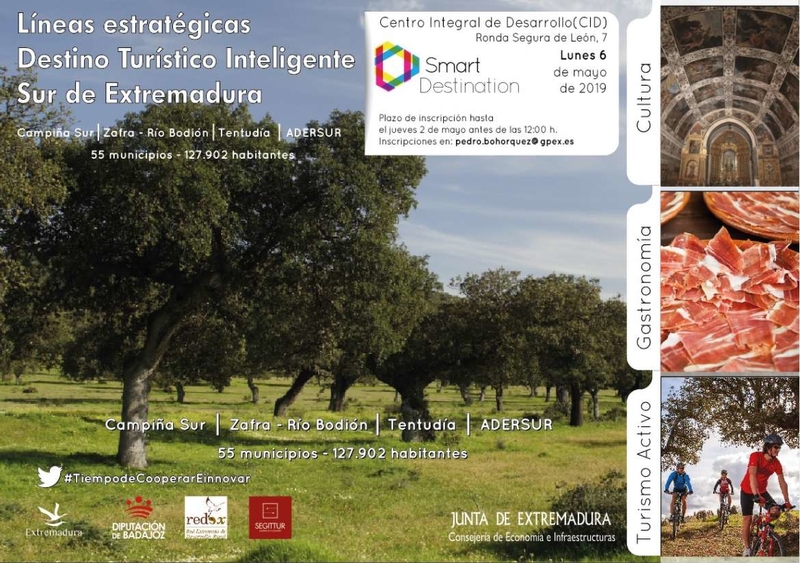 El modelo Destino Turístico Inteligente SUR de Extremadura se presenta en Monesterio el próximo lunes