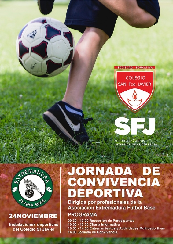 El colegio San Francisco Javier de Fuente de Cantos acoge el domingo la jornada deportiva de Extremadura Fútbol Base