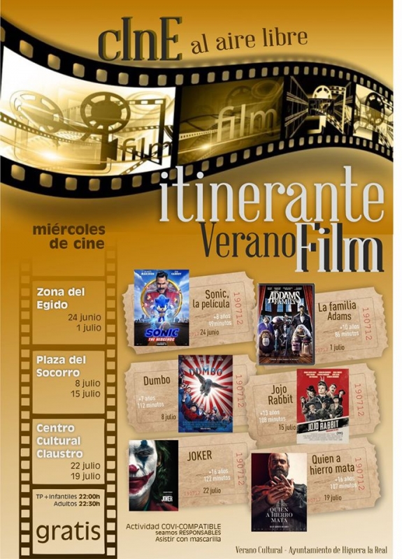 Este verano regresa el cine al aire libre en Higuera la Real