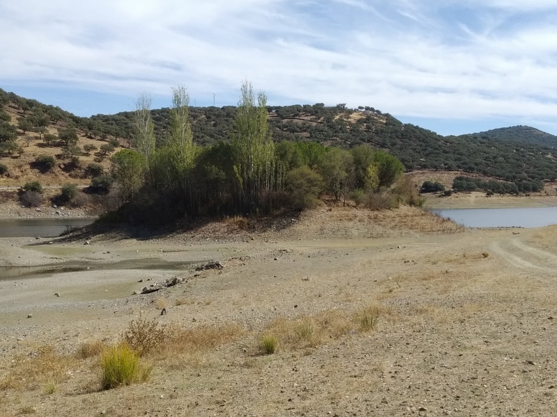 El pantano de Tentudía se sitúa en los peores niveles de agua de los últimos años