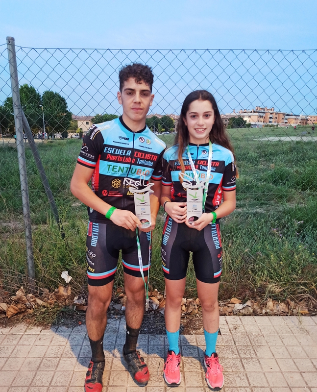 Dos ciclistas de la mancomunidad de Tentudía logran la segunda posición de la general en los Campeonatos de Extremadura BTT