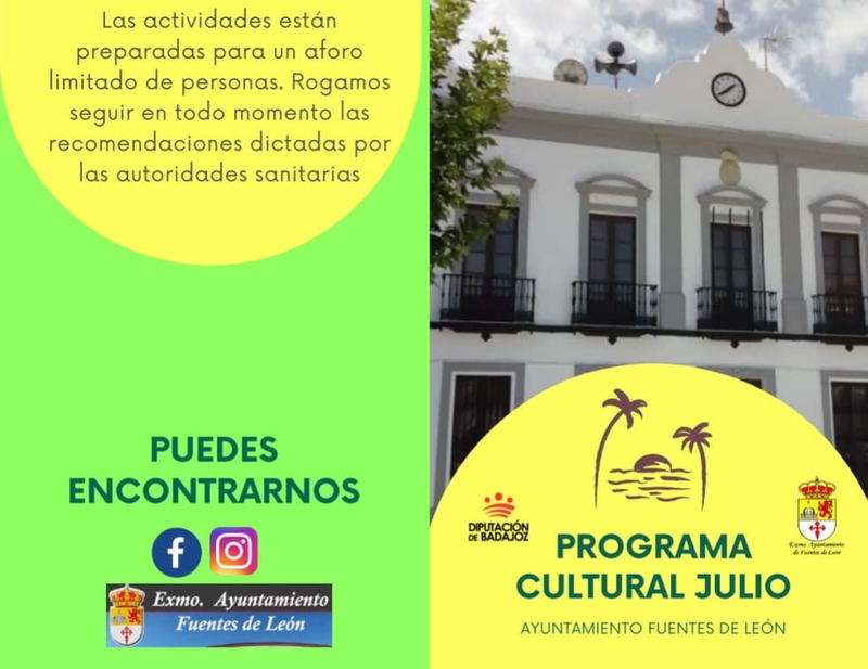 Presentada una completa programación cultural en Fuentes de León para el mes de julio