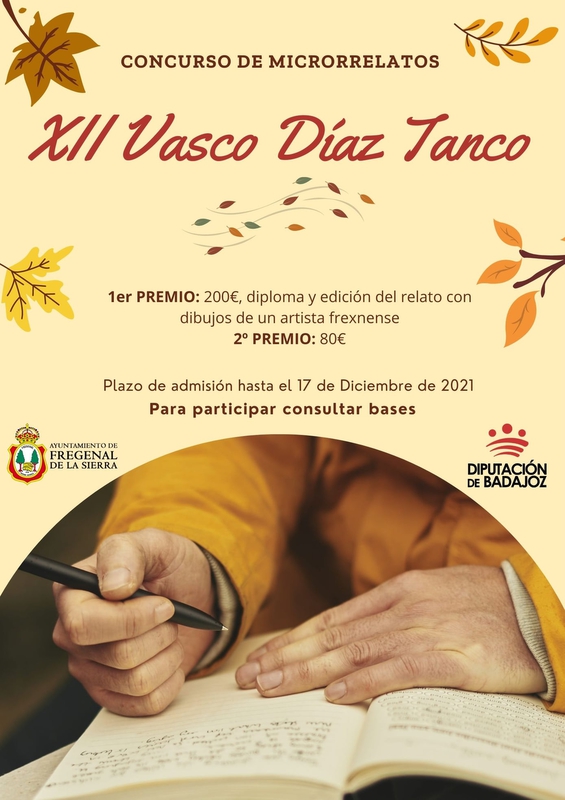 Presentado el Concurso de Microrrelatos `XII Vasco Díaz Tanco de Fregenal de la Sierra