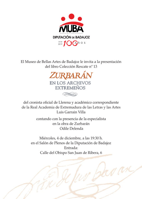 La Edición Rescate n13 del MUBA, `Zurbarán en los archivos extremeños, viaja a Sevilla