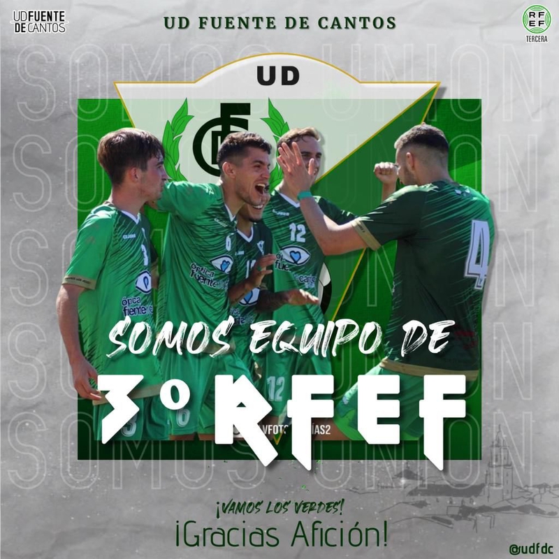 La UD Fuente de Cantos regresa a Tercera una temporada después