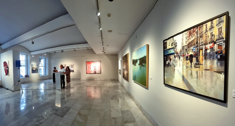 Abierta la exposicin de las obras finalistas del XL Premio Internacional de Pintura Eugenio Hermoso en la Sala Vaquero Poblador 