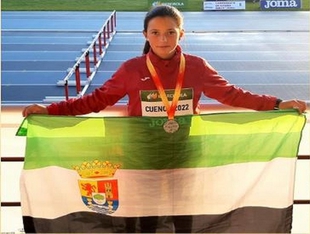 Marta Bautista, de Monesterio, subcampeona de España en 2.000 metros marcha