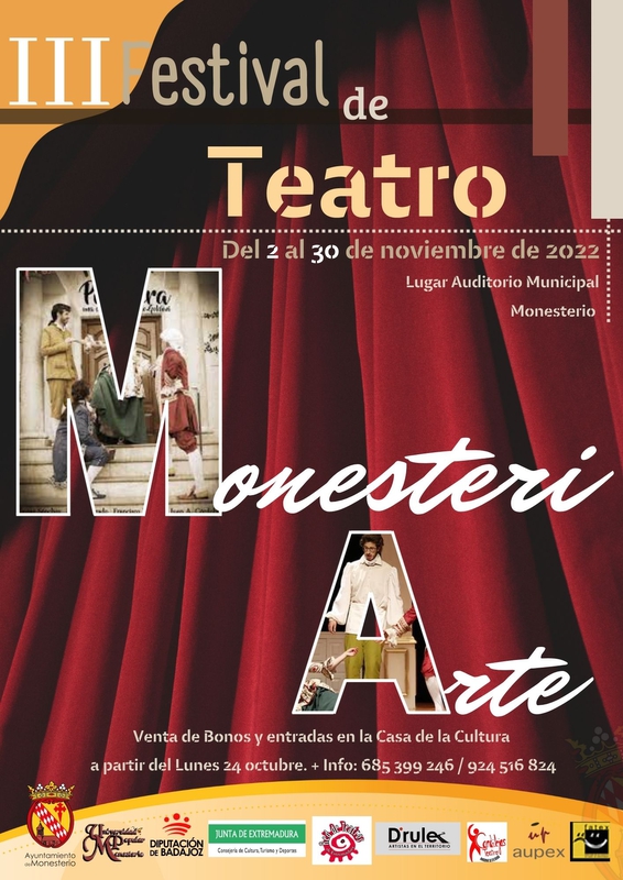 Monesterio acoge durante el mes de noviembre la tercera edición del Festival de Teatro `MonesteriArte