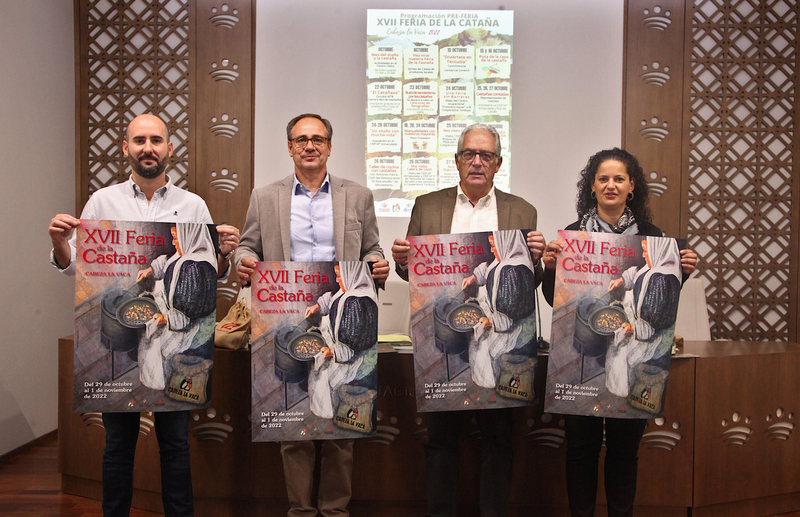 Presentada en Diputación la Feria de la Castaña de Cabeza la Vaca que alcanza su XVII edición