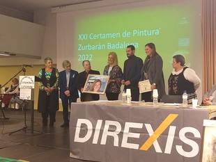Carmen Pagador, Alcaldesa de Fuente de Cantos, galardonada como `Extremea del aoen los premios del XXI Certamen Internacional de Pintura `Zurbarn