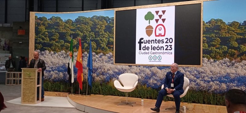 Fitur acogía la presentación de `Fuentes de León, Ciudad Gastronómica 2023�
