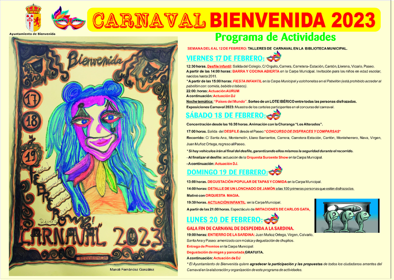 Presentada la programación del Carnaval 2023 en Bienvenida