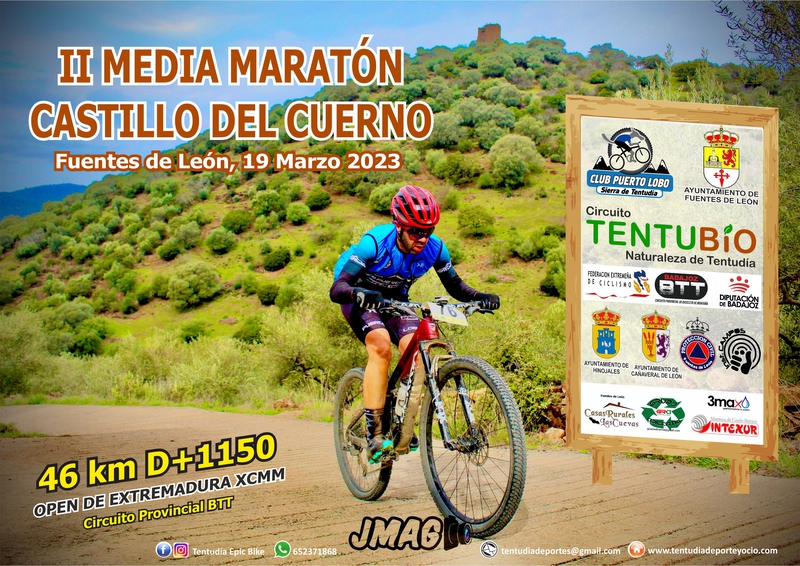 La II Media Maratón `Castillo del Cuerno de Fuentes de León tendrá lugar este próximo domingo