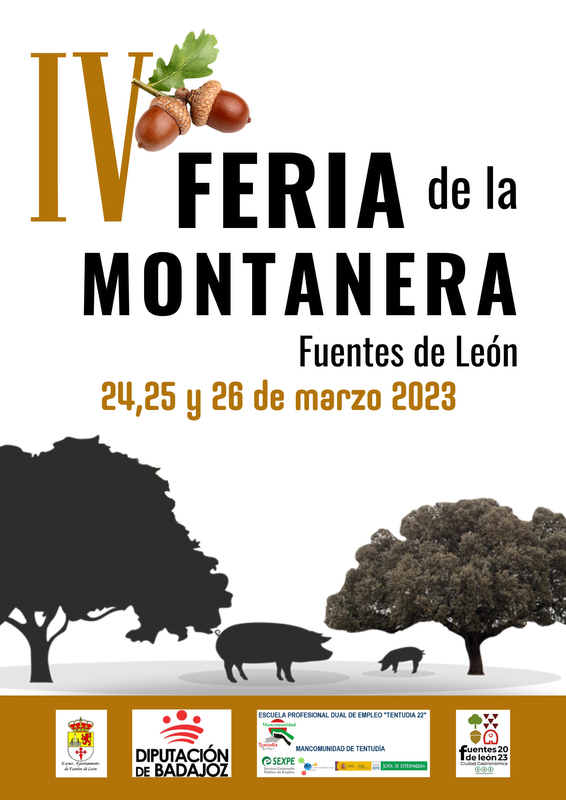 Fuentes de León celebrará su IV Feria de la Montanera este próximo fin de semana