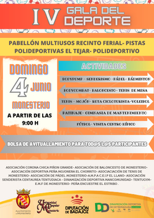Monesterio celebra su IV Gala del Deporte el domingo 4 de junio (cambio de fecha)