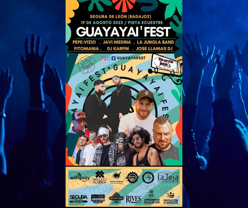 El sábado 19 de agosto el Guayayai Fest de Segura de León vuelve con un cartel inmejorable