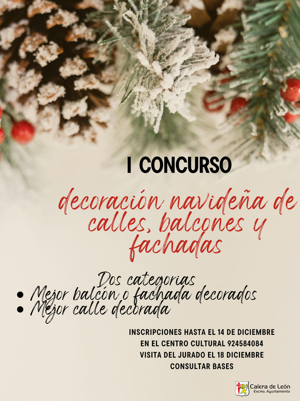 I Concurso de decoración navideña de calles, balcones y fachadas en Calera de León