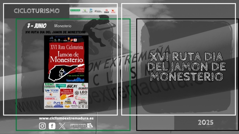 La XVI Ruta Cicloturista `Jamón de Monesterio´ vuelve con fuerza este sábado