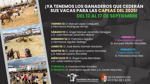 Conocidos los ganaderos que cederán las vacas para las Capeas 2025 en Segura de León