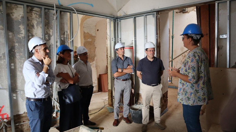 Avanzan las obras para convertir la casa del pintor Eugenio Hermoso en un espacio museístico de referencia en Fregenal de la Sierra