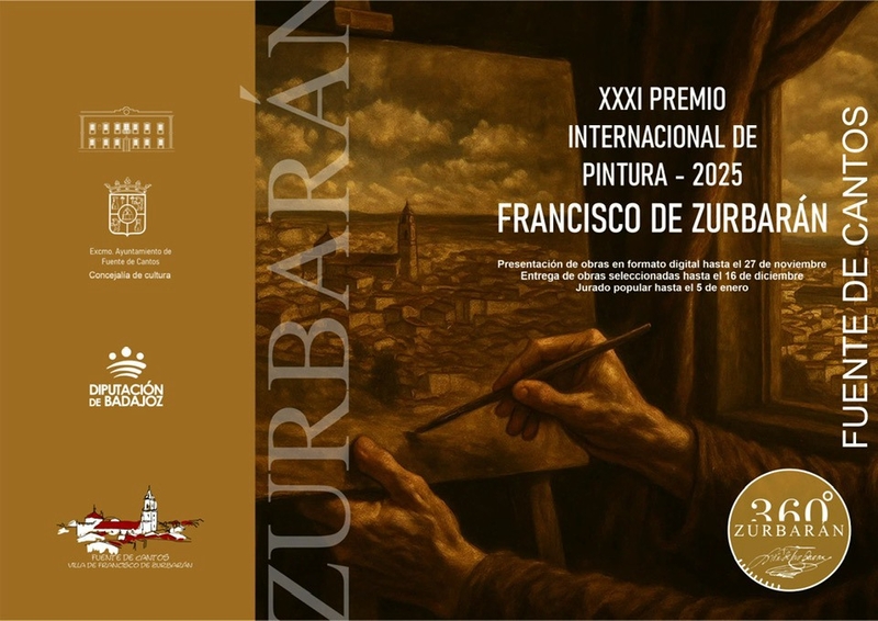Convocado el XXXI Premio Internacional de Pintura Francisco de Zurbarán en Fuente de Cantos