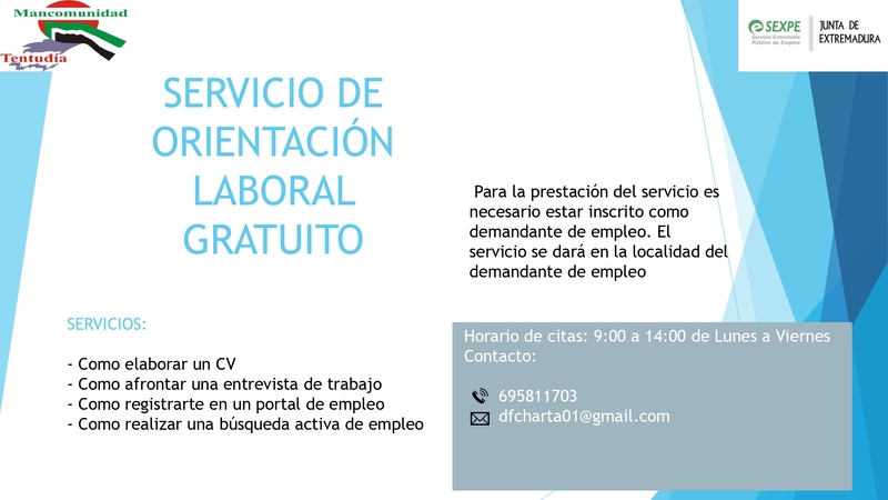 Nuevo servicio de Orientación Laboral en la comarca de Tentudía