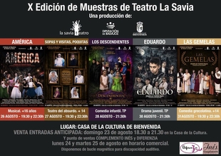 Bienvenida acogerá la X Edición de Muestras de Teatro La Savia con cinco propuestas escénicas