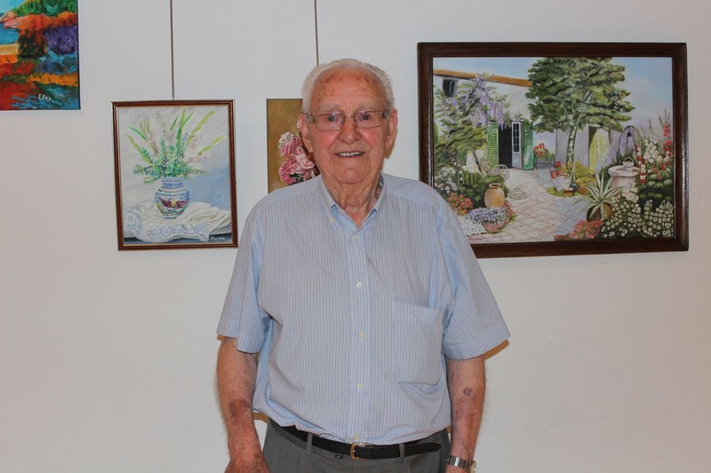 Eloy Manzano, pintor novel a sus 83 años